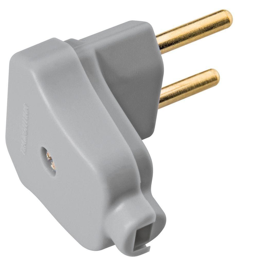 Plugue Angular 2P 10 A 250 V Tramontina Cinza Tramontina