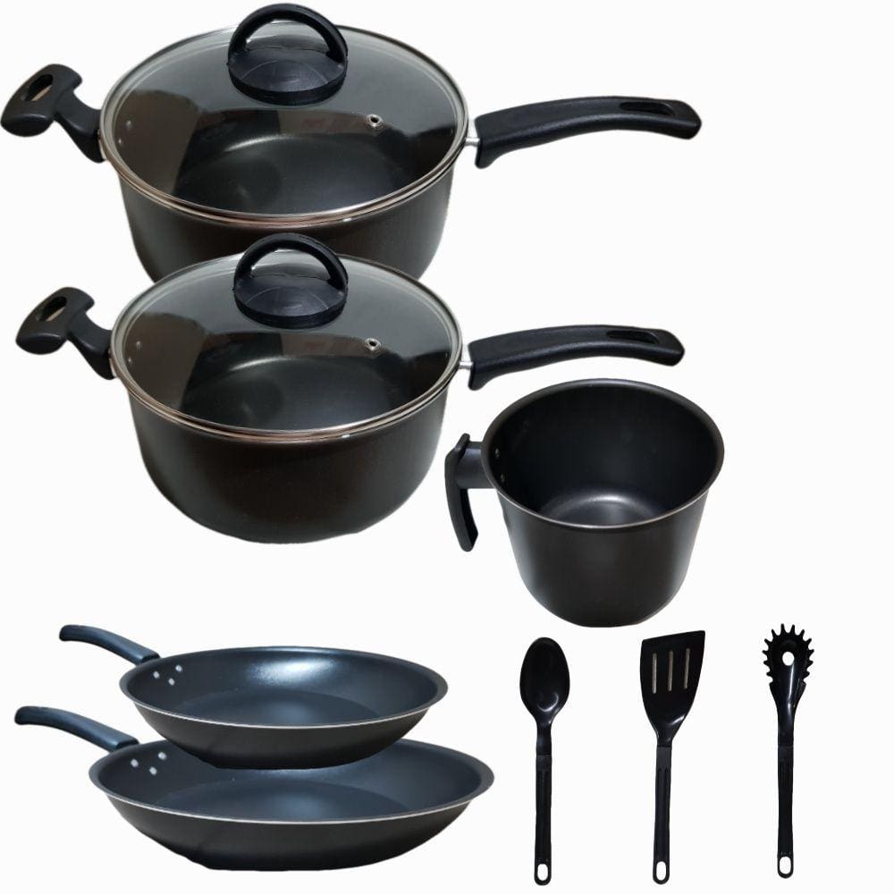 Conjunto Teflon Antiaderente Grande Com 8 Peças