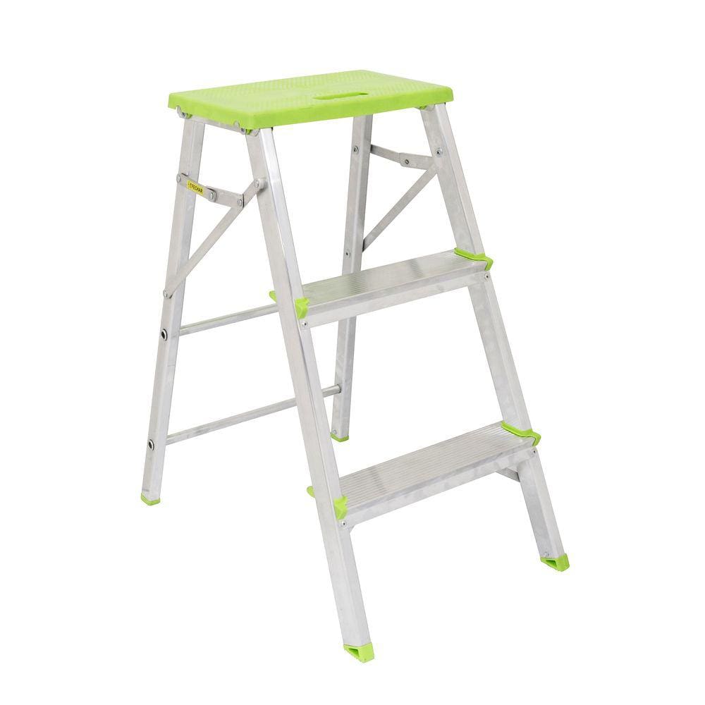 Banqueta Escada Alumínio 3 Degraus 69cm - 120kg Standers