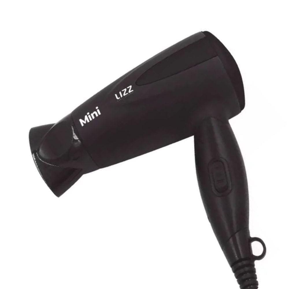 Secador Lizz Mini Preto Para Viagem 1200W Bivolt