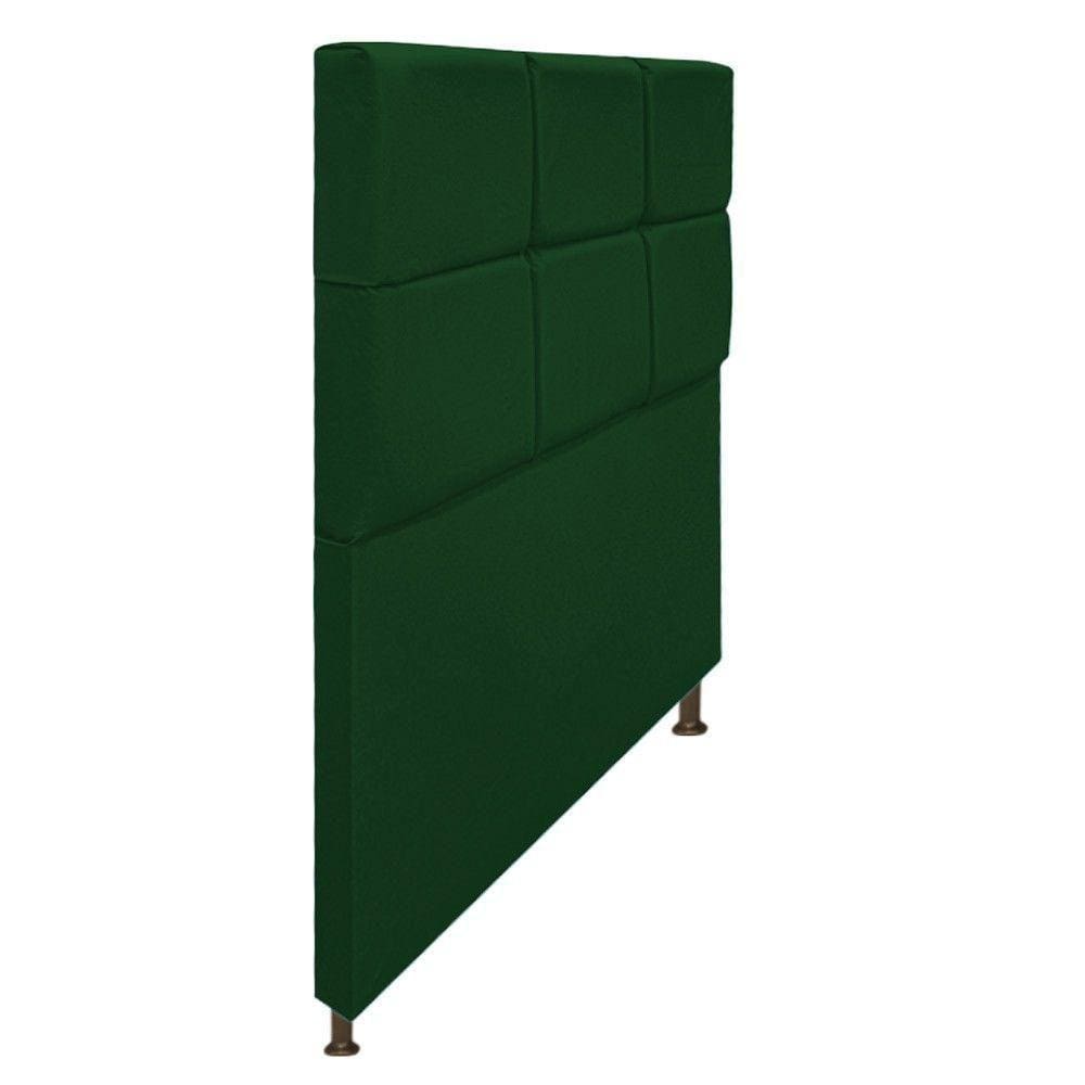 Cabeceira Damares 90 Cm Solteiro Com Botonê Suede Verde