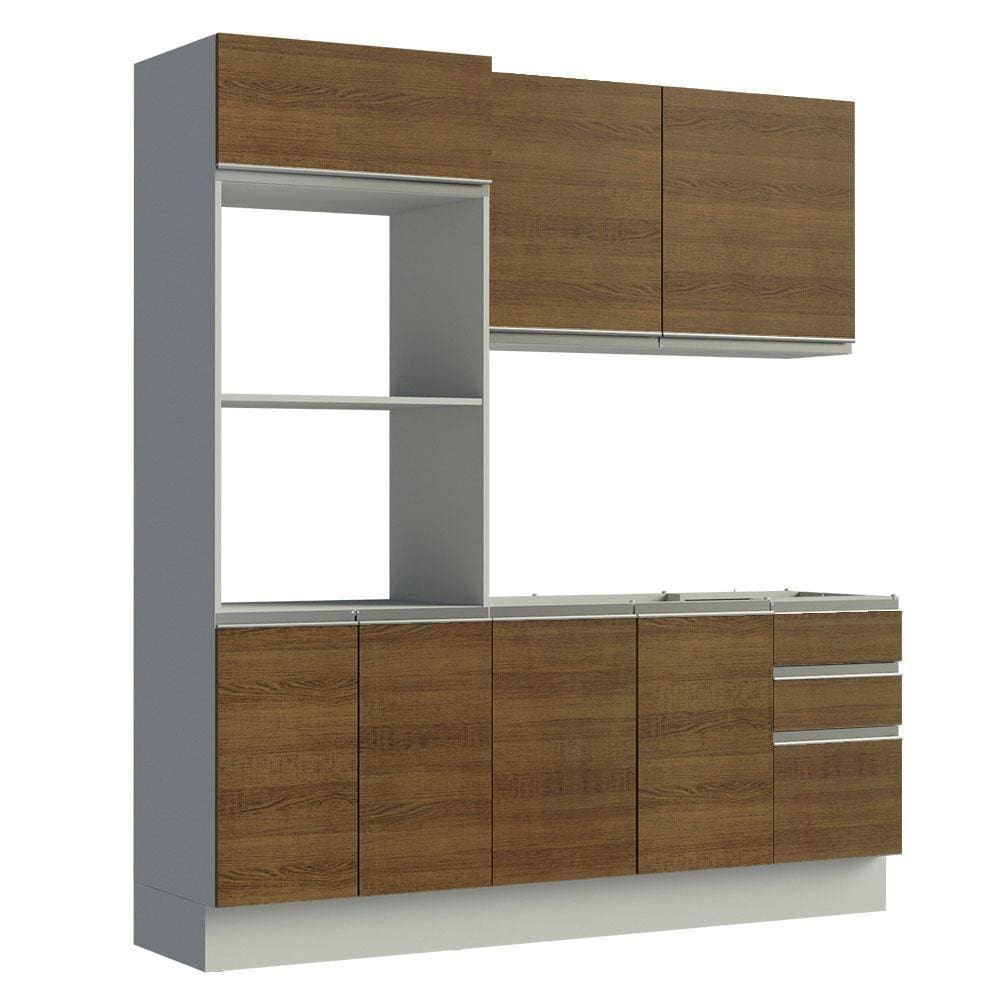 Armário De Cozinha Compacta Madesa Acordes Com Balcão E Torre