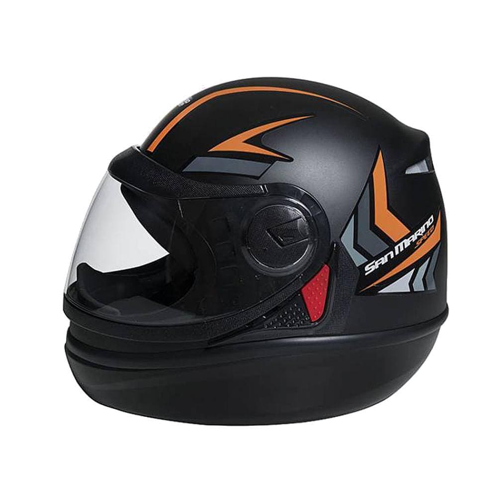 Capacete San Marino Speed One Preto/Laranja Tam 58