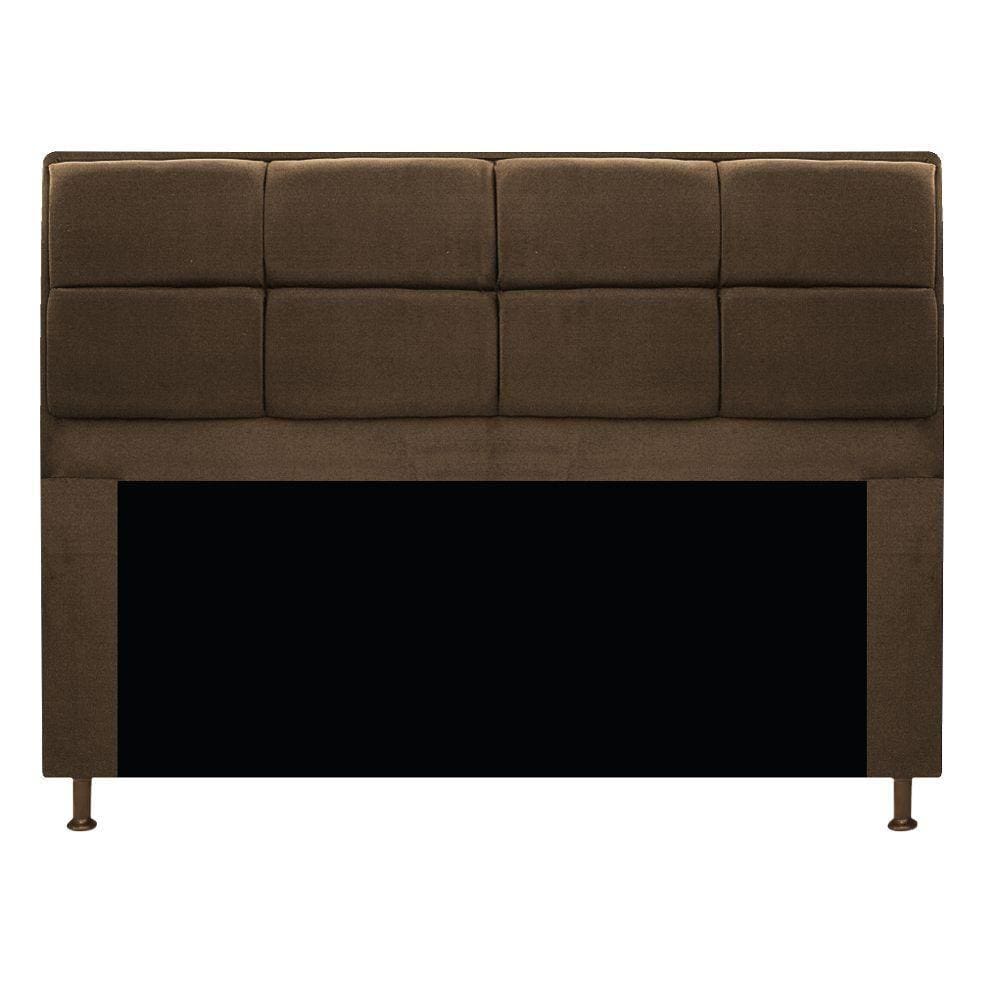 Cabeceira Munique 140 Cm Casal Suede Marrom