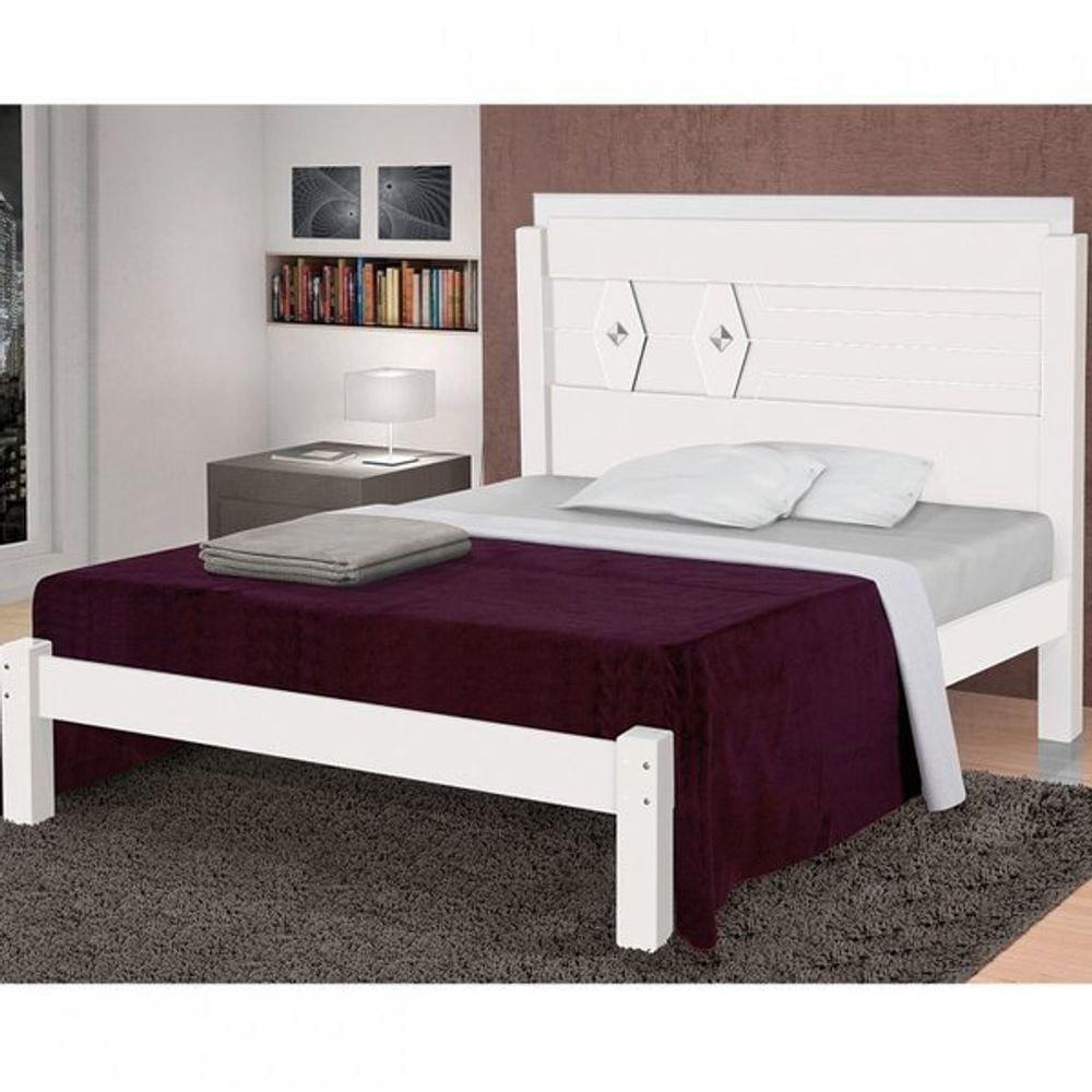 Cama Livia Casal Branco - Carmolar