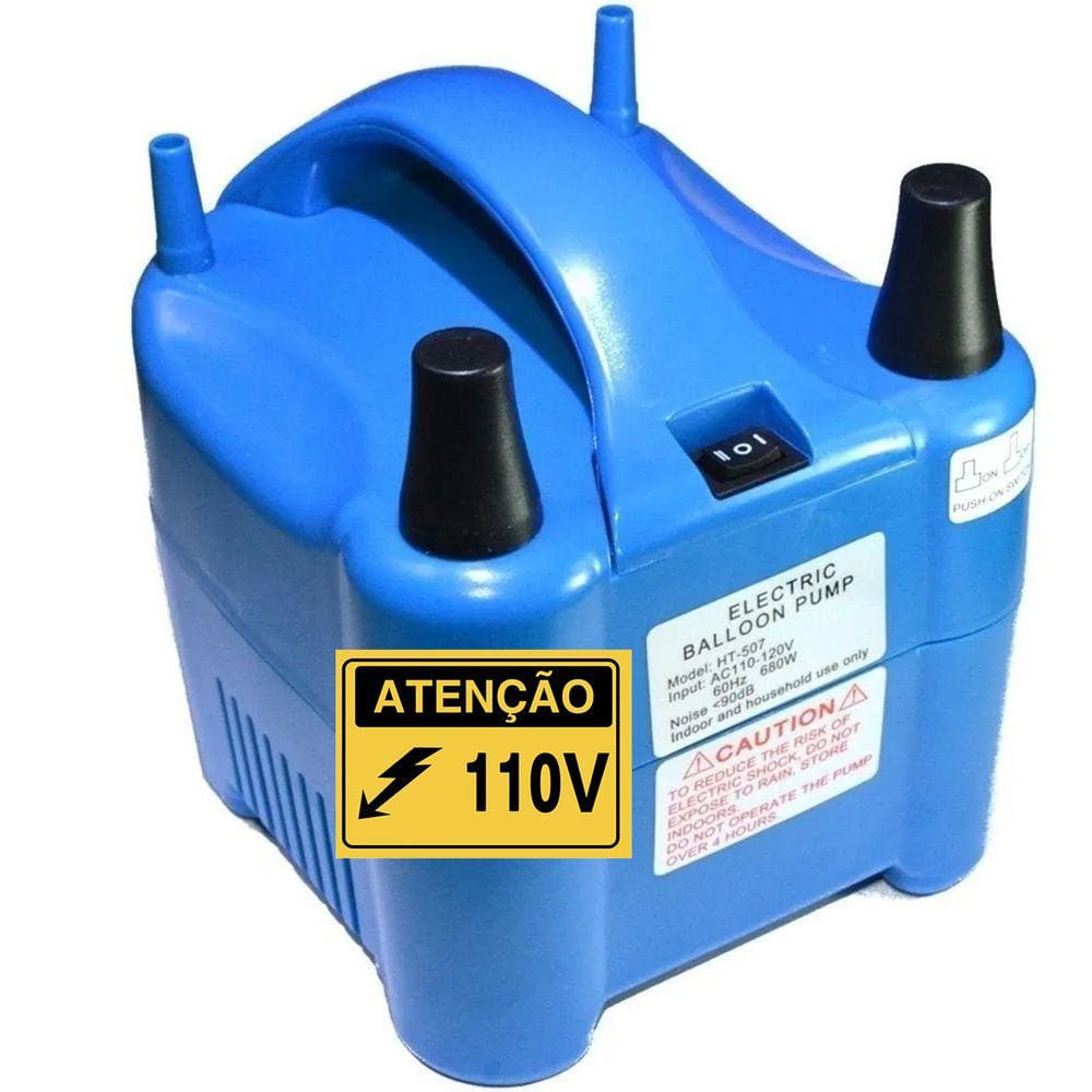 Bomba de Ar Inflador Profissional Bexigas e Balões 2 Bicos