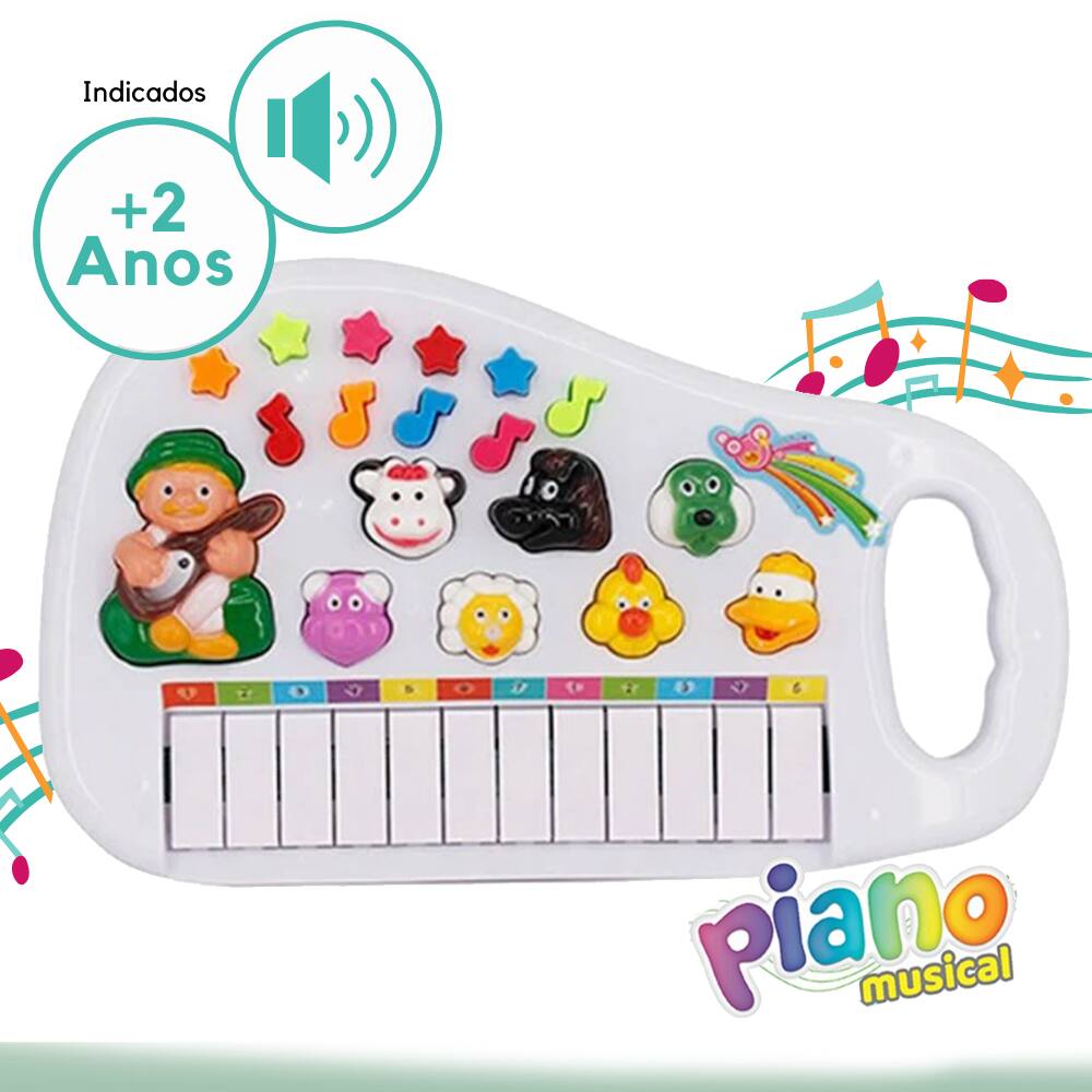 Piano Infantil Bebê Fundo do Mar - Adijomar