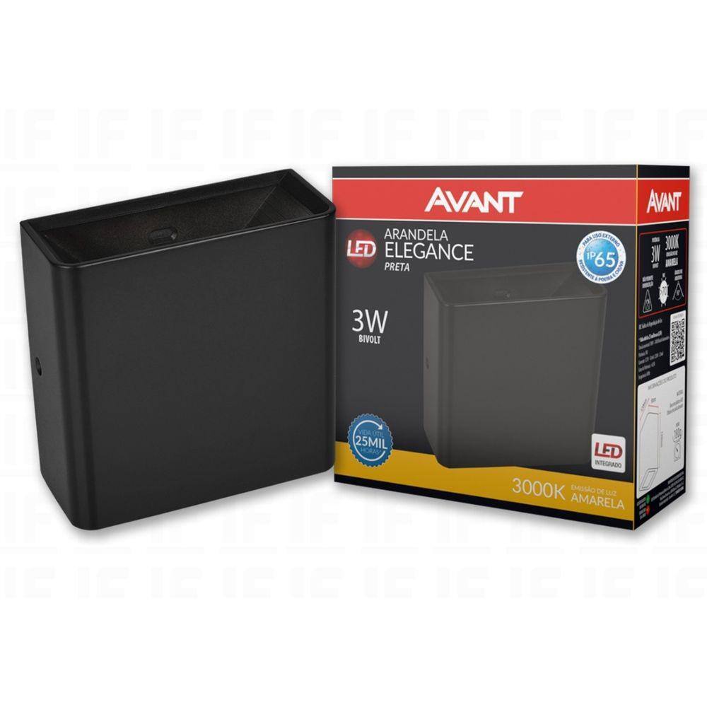 Arandela 2 Focos Led Ip65 Externa Parede Muro Avant