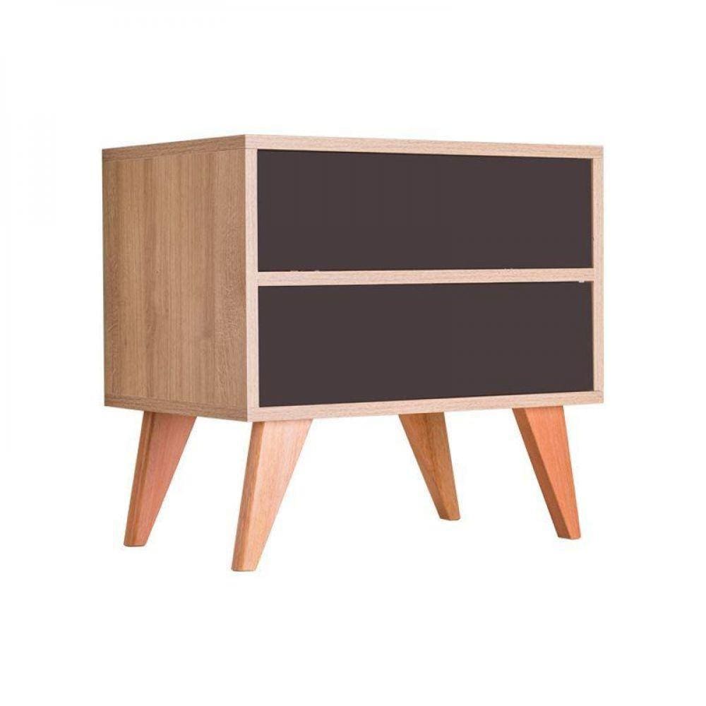 Sapateira Retrô Vicenza Carvalho E Grafite 60 X 40cm