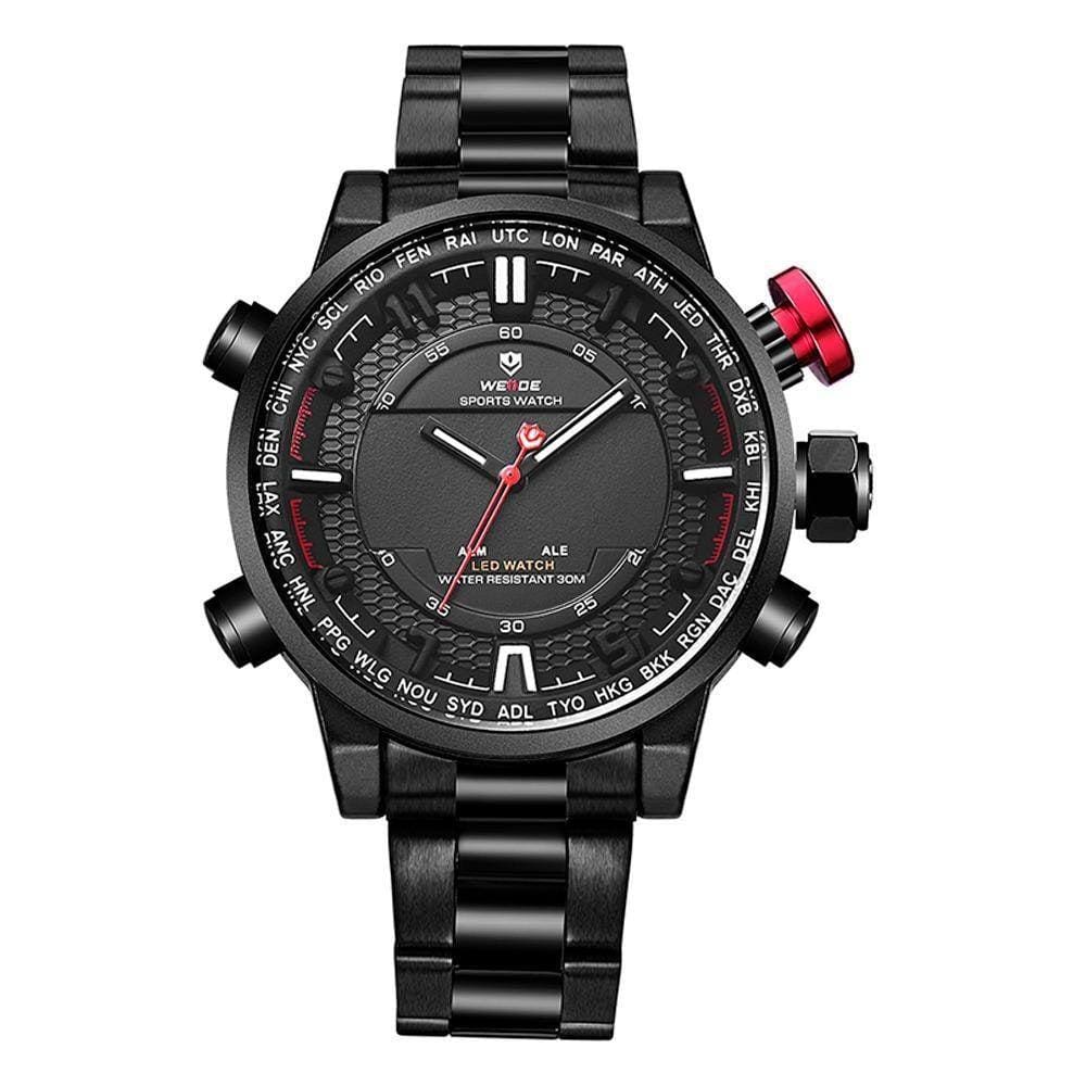 Relógio Masculino Weide Anadigi Wh6402B - Preto
