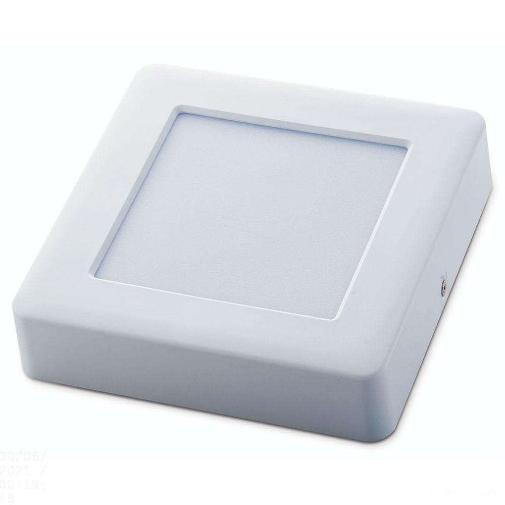 Plafon LED Tramontina Quadrado de Sobrepor 1500 lm 18 W Bivolt 3000 K Luz Amarela Tramontina