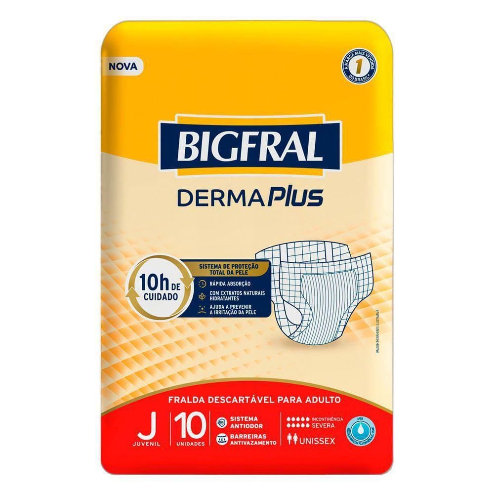 Fralda Geria Bigfral Dermaplus Juvenil C/10