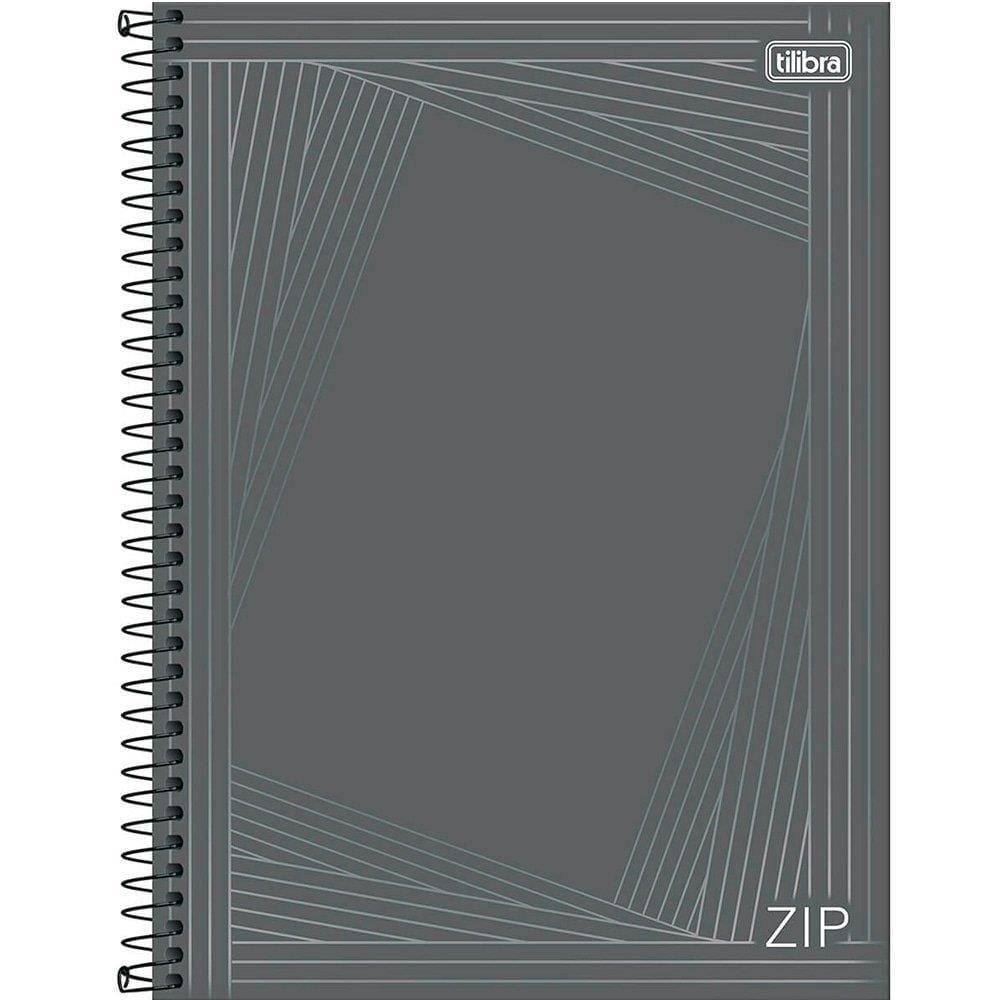 Caderno Espiral Tilibra Universitário Capa Dura Zip 1 Matéria 80 Folhas Embalagem com 4 Unidades