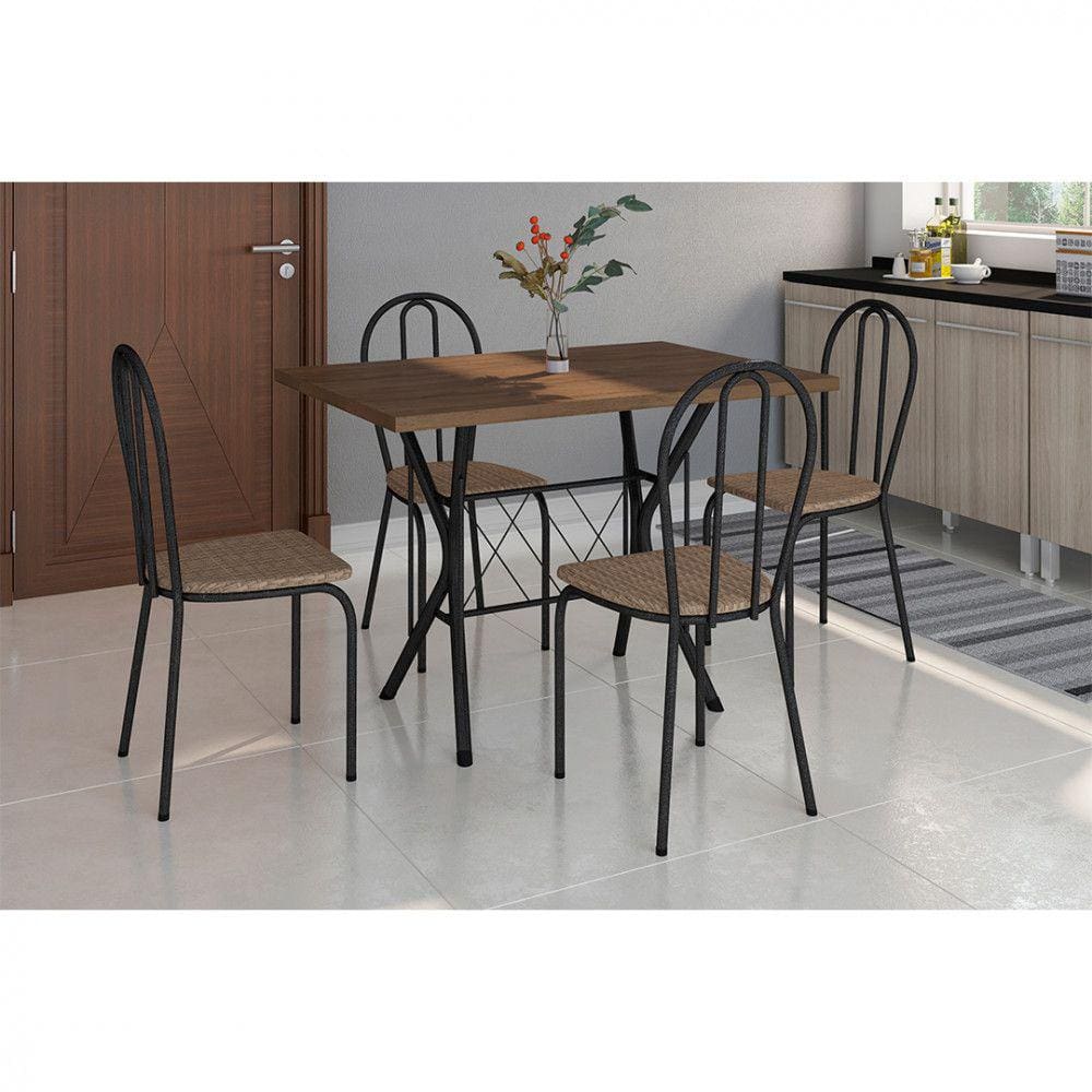 Conjunto Sala De Jantar Artefamol Bruna Mesa Com 4 Cadeiras