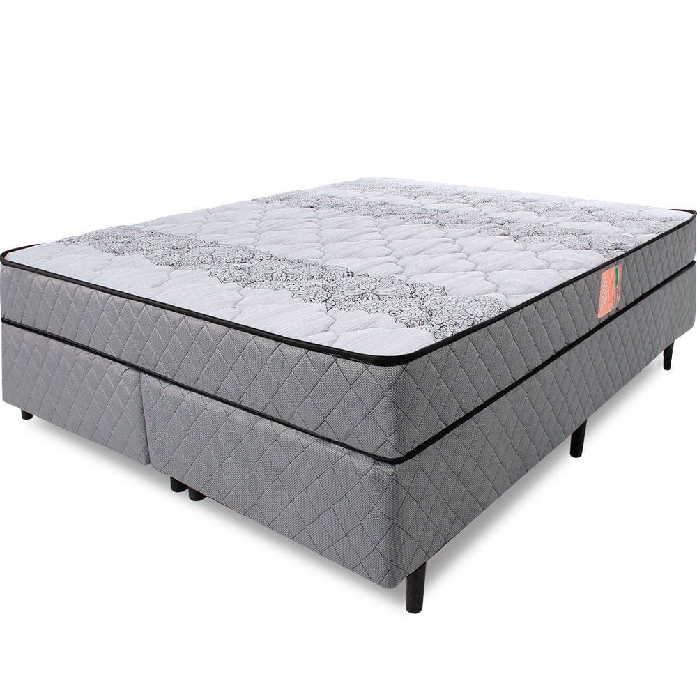 Cama Box King Ortopédico Espuma D33 Firme 193x203x51cm BF Colchões