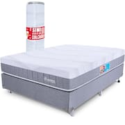 Cama Box com Colchão King Molas Ensacadas e Pillow Top de Espuma Viscoelástica a Vácuo Infinity Premium 193x203cm - BF Colchões
