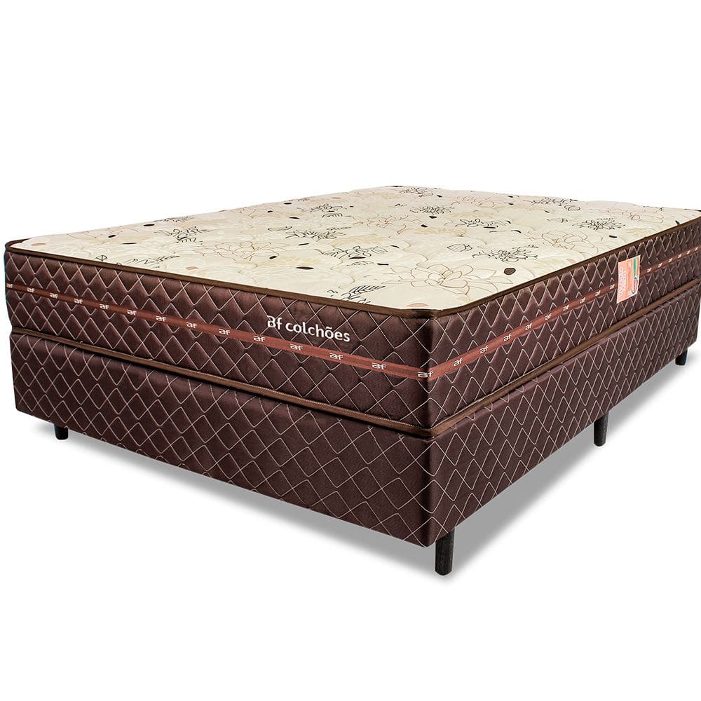 Cama Box Colchão Casal Ortopédico Firme Espuma D33 Antialérgico Certificado Bege 138x188x58cm - BF Colchões