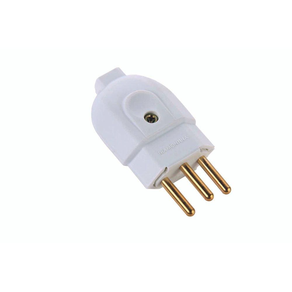 Plugue Macho 2P+T 250 V 20 A Tramontina Branco Tramontina