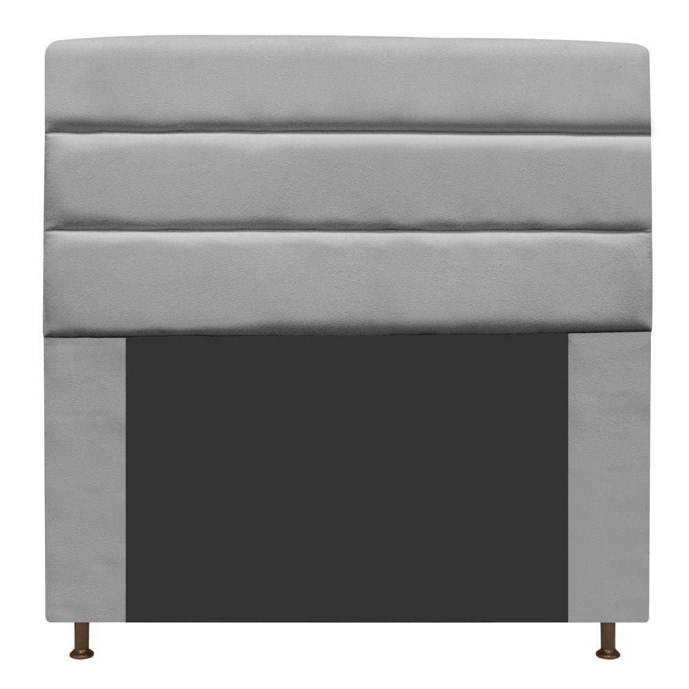 Cabeceira Turim 195 Cm King Size Suede Cinza