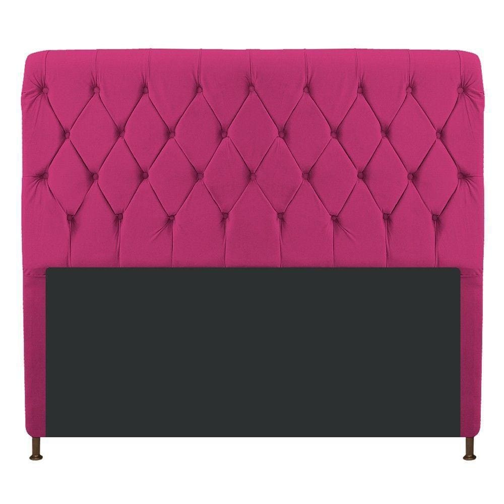 Cabeceira Cristal 195 Cm King Size Com Capitonê Suede Pink