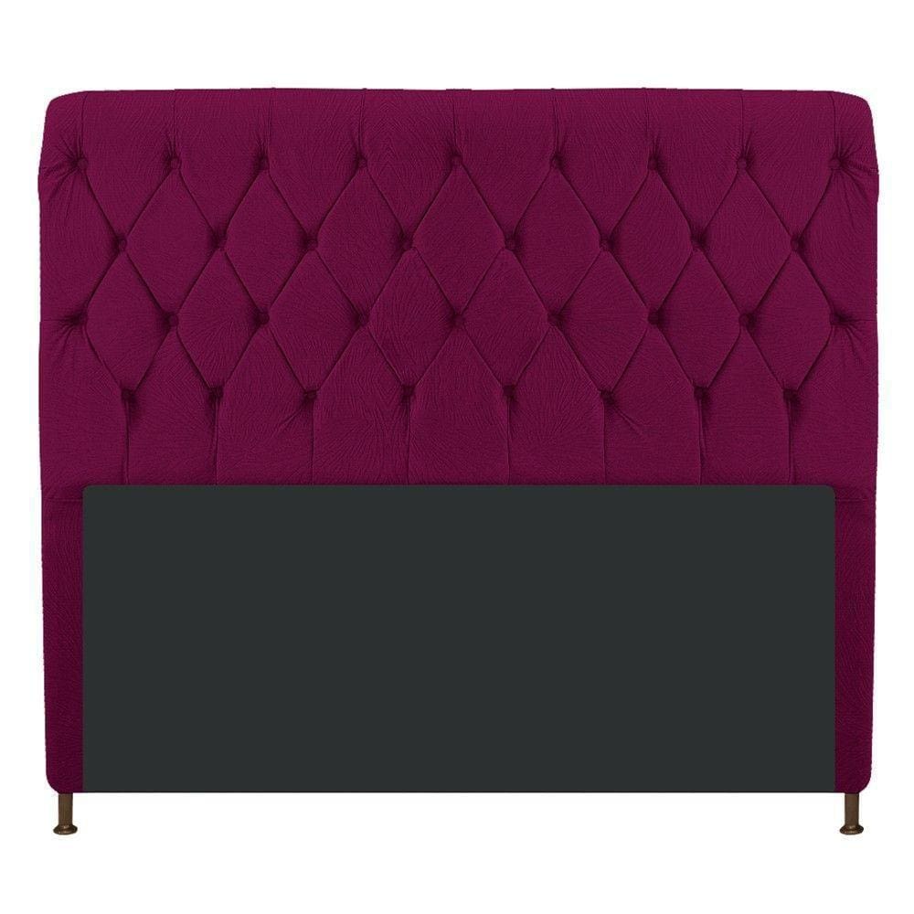 Cabeceira Cristal 195 Cm King Size Com Capitonê Suede Bordô