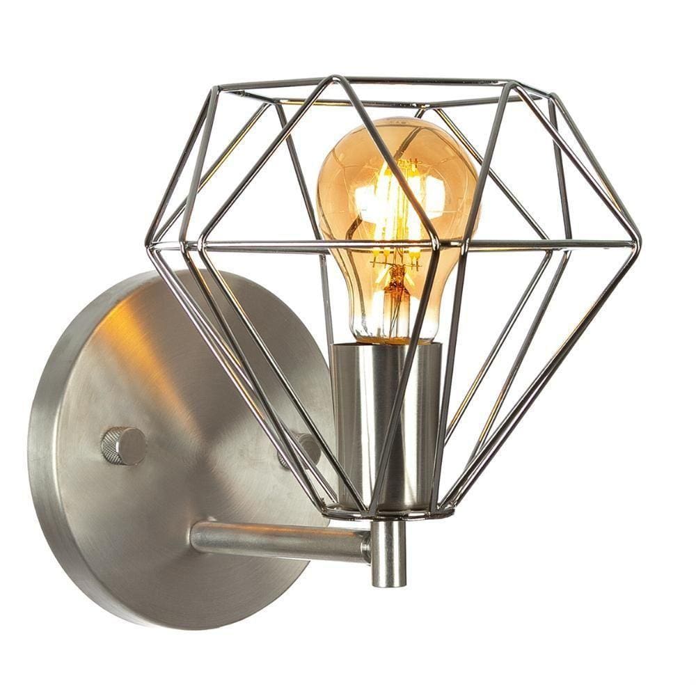 Arandela Luminária Diamante Aramado Cromado