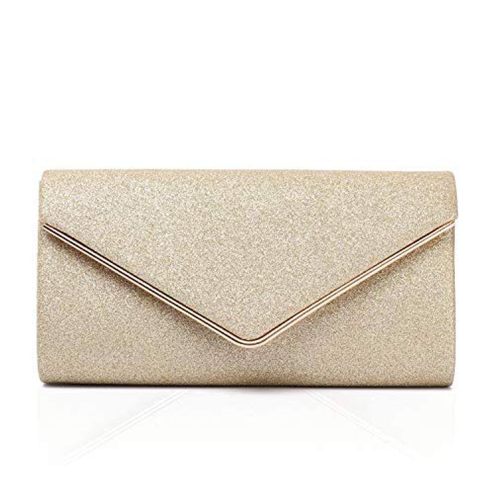 gold envelope clutch bolsa
