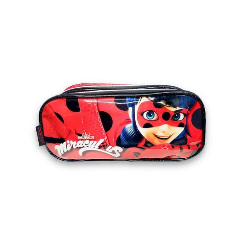 Estojo Duplo Escolar Infantil Miraculous Ladybug | Extra Estojo Duplo Escolar Infantil Miraculous Ladybug | Extra