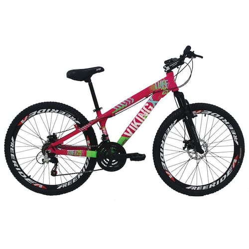 imagem-Bicicleta X TUFF25 Aro 26 Freio a Disco Shimano Rosa Viking