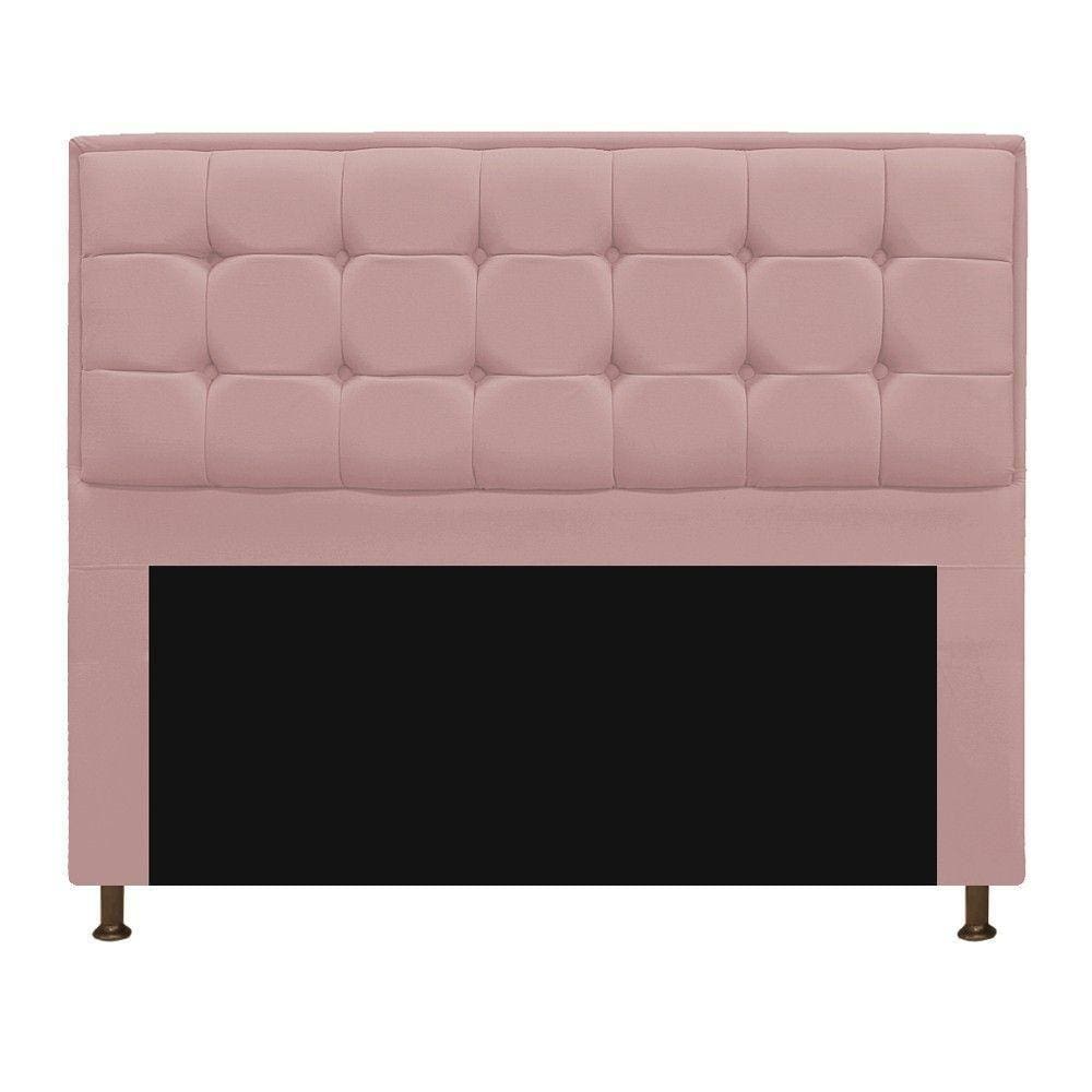 Cabeceira Copenhague 160 Cm Queen Size Suede Rosê