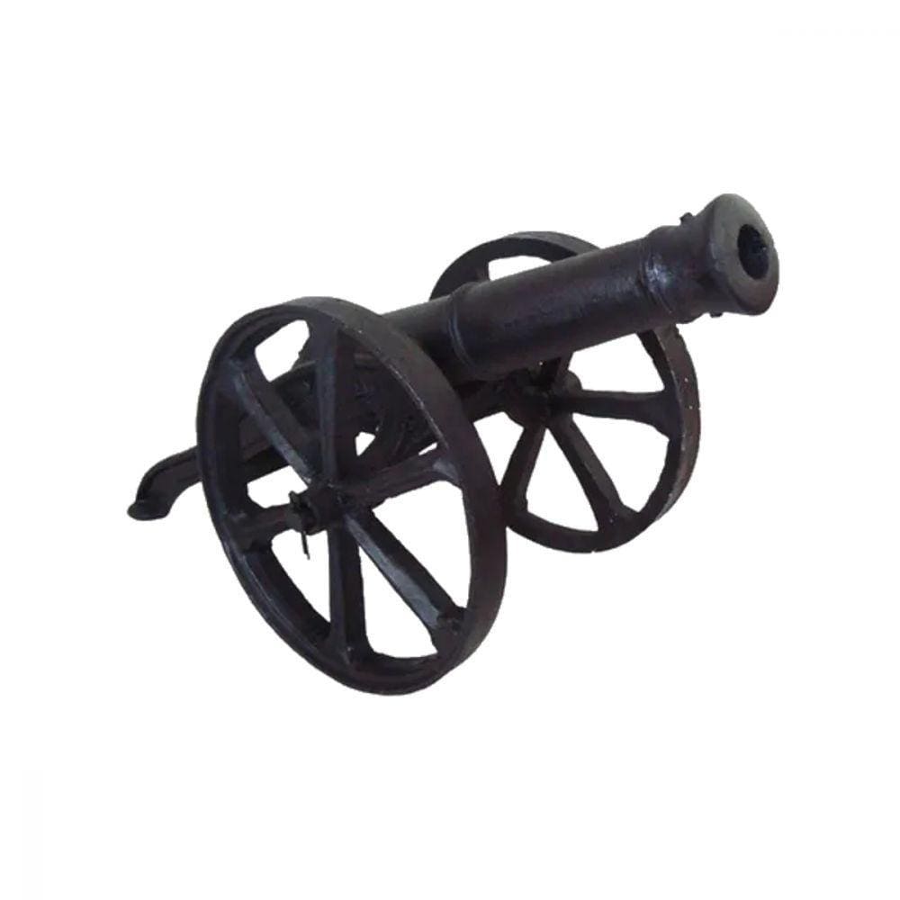 Canhão De Guerra Para Jardim Decorativo Ferro Fundido Grande