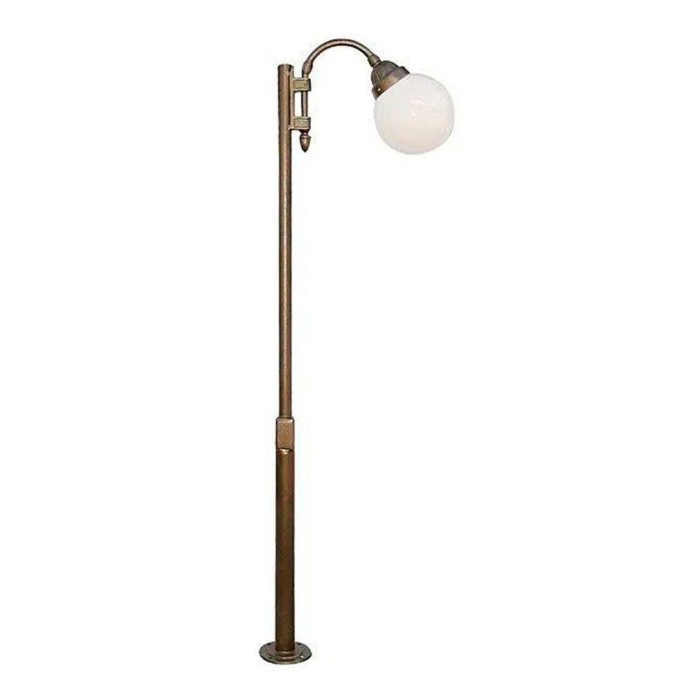 Poste Colonial Americano Para Jardim Alumínio 01 Globo 2,34M