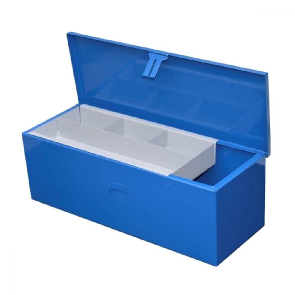 Caixa Ferramenta Baú Com Alça E Suporte Pra Parafusos 30Cm