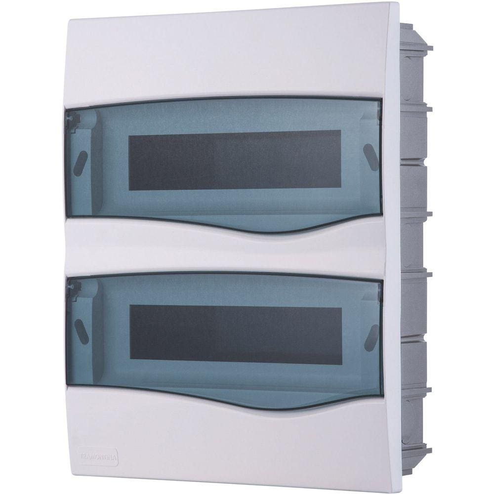 Quadro de Distribuição de Embutir 24 DIN ou 16 NEMA Tramontina com Porta Transparente Tramontina