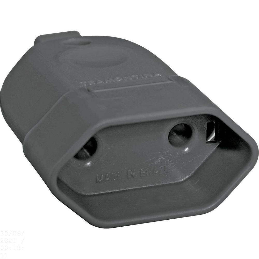 Plugue Fêmea 2P 250 V 10 A Tramontina Preto Tramontina