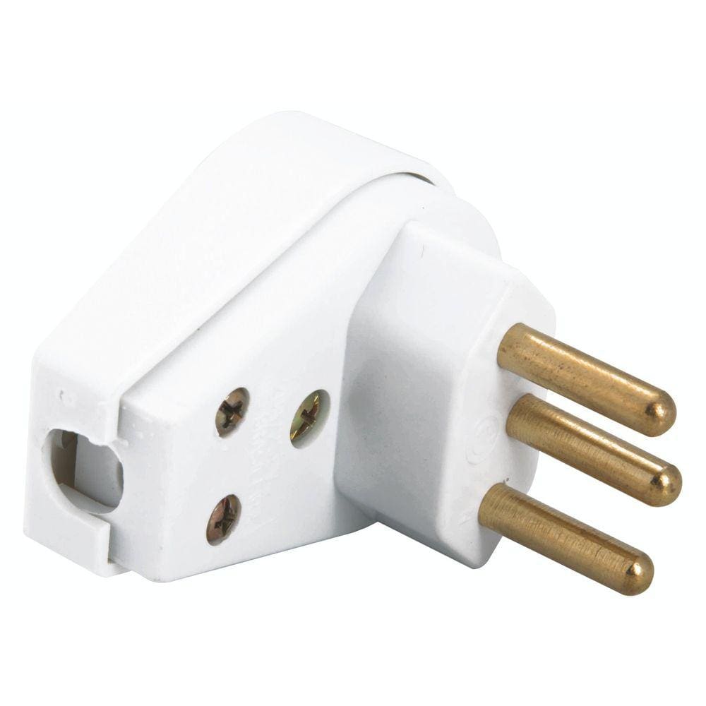 Plugue Angular 2P+T 250 V 10 A Tramontina Branco Tramontina