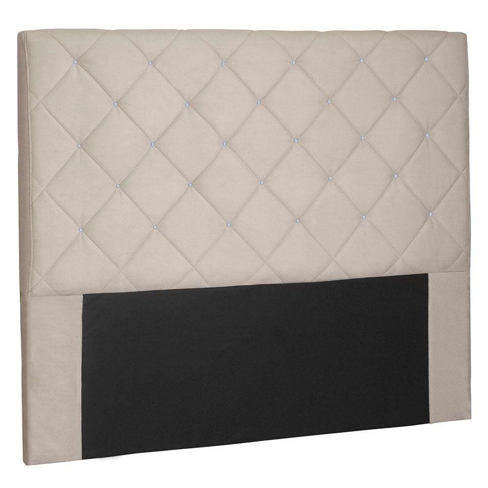 Cabeceira Casal 1,40m Tânia Suede Bege