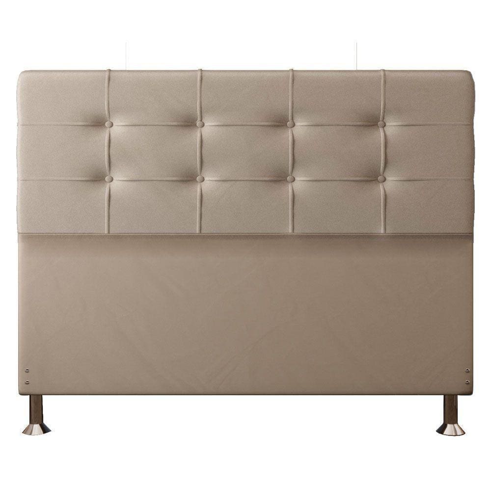 Cabeceira Queen 1,60m Atenas Suede Bege