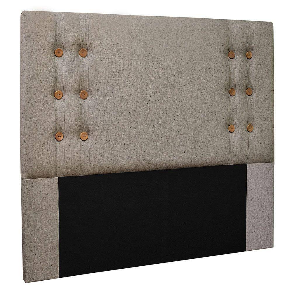 Cabeceira Casal 1,40m Genova Linho Rústico Areia