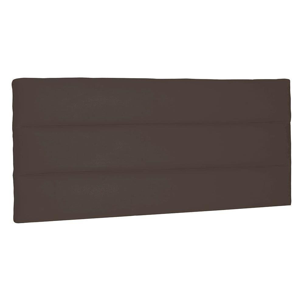 Cabeceira Painel Casal 1,40m La Italiana Suede Marrom Café