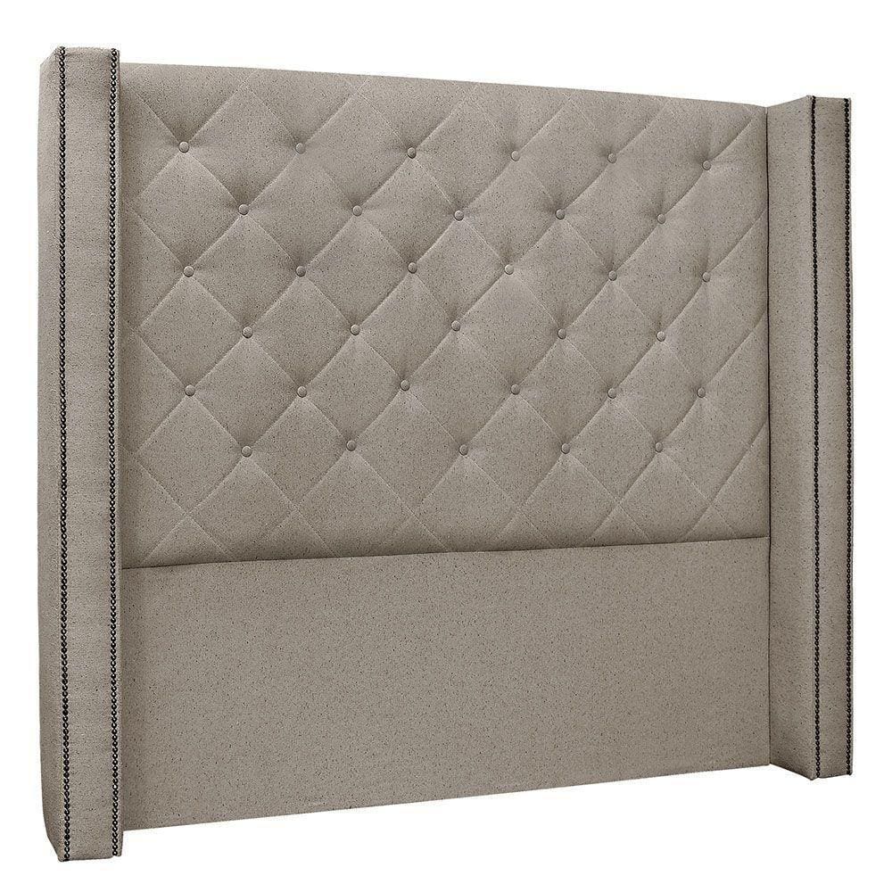 Cabeceira Casal 1,40m Vicenza Linho Rústico Areia