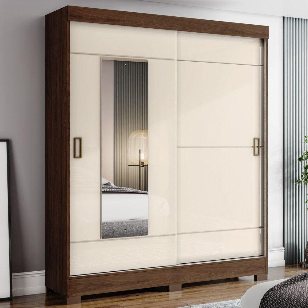 Guarda Roupa Casal 02 Portas Deslizantes 02 Gavetas Amsterdã Briz