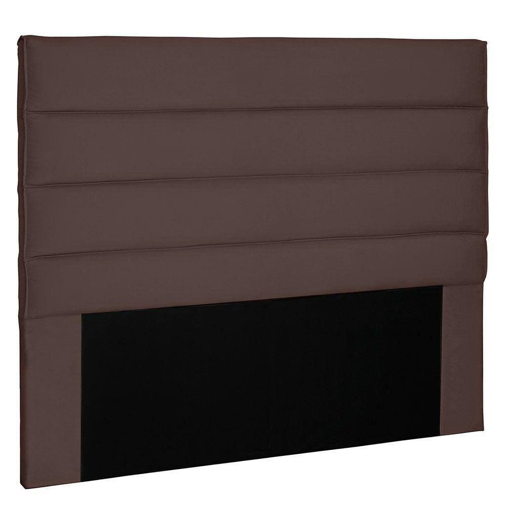 Cabeceira Casal 1,40m La Italiana Suede Marrom Café