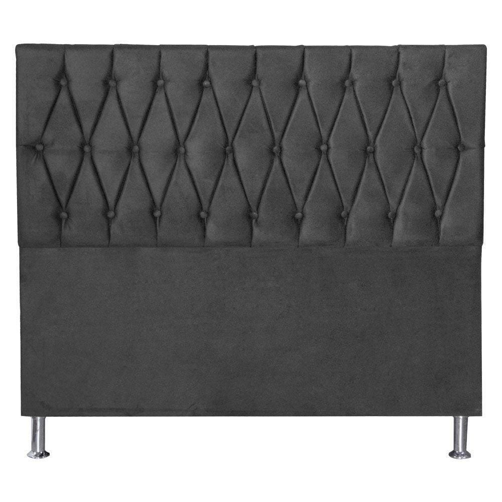 Cabeceira Queen 1,60m Paris Suede Cinza