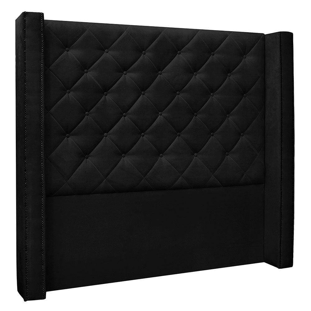 Cabeceira Solteiro 0,90m Vicenza Suede Preto