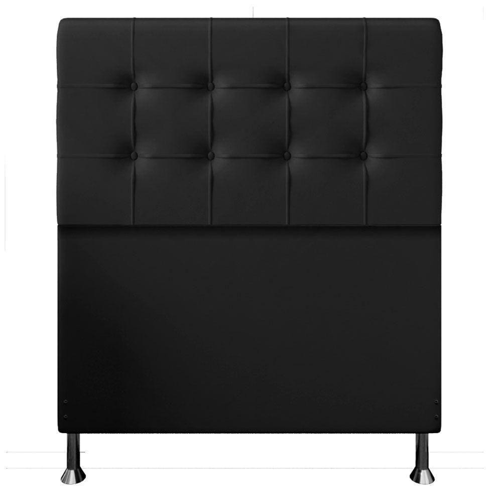 Cabeceira Solteiro 0,90m Atenas Suede Preto