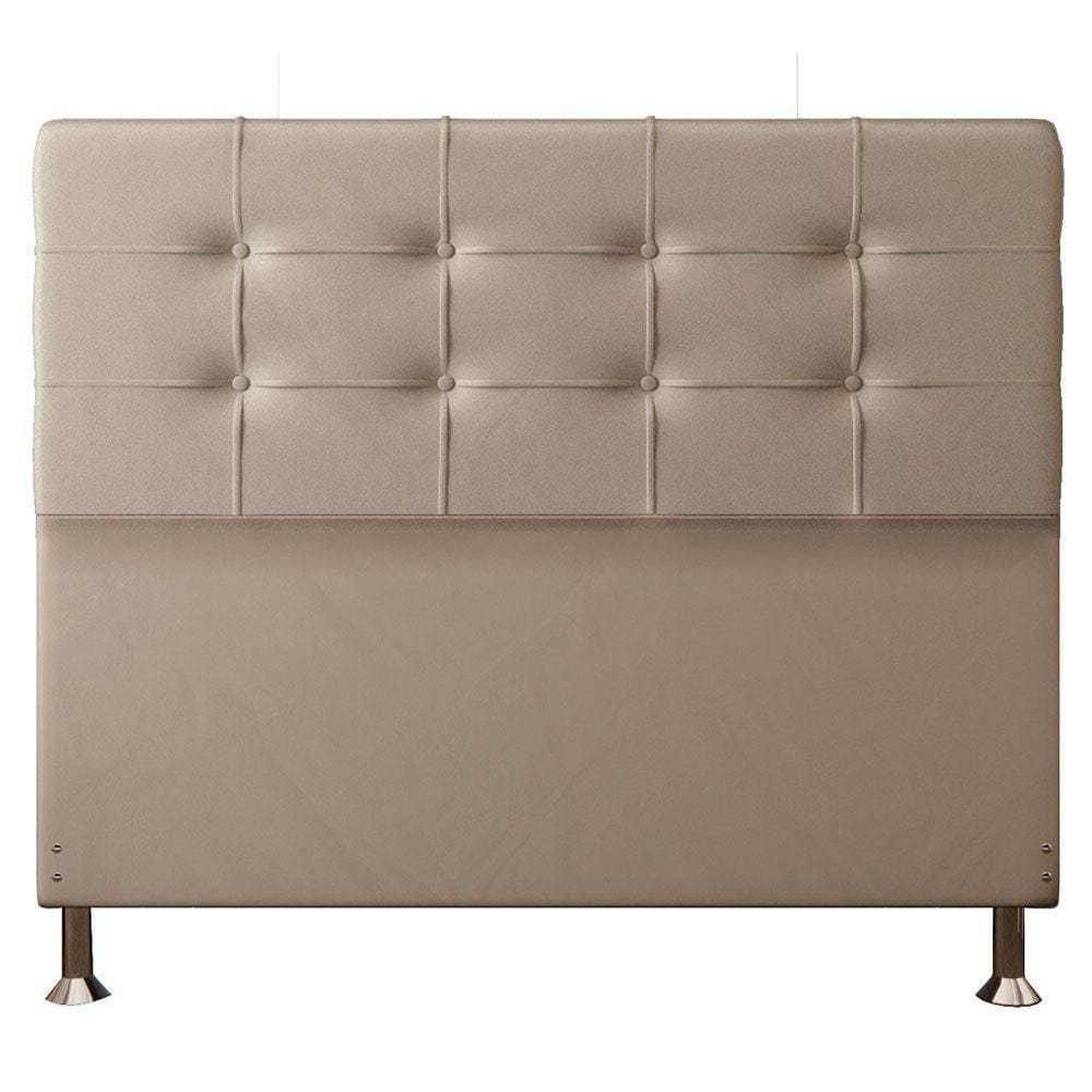 Cabeceira Casal 1,40m Atenas Suede Bege