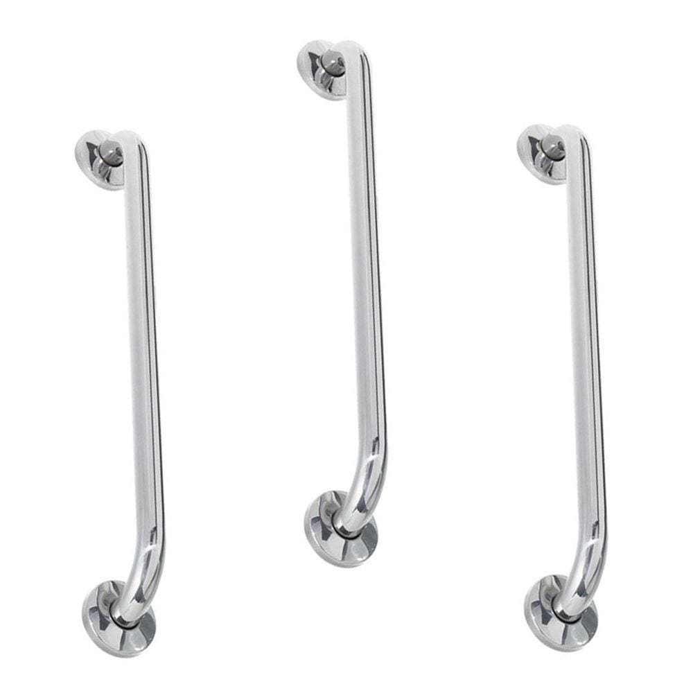 Alça de Apoio 60cm Barra Inox Kit 3 Unidades Acessibilidade Cadeirante Idoso Deficiente Banheiro Segurança