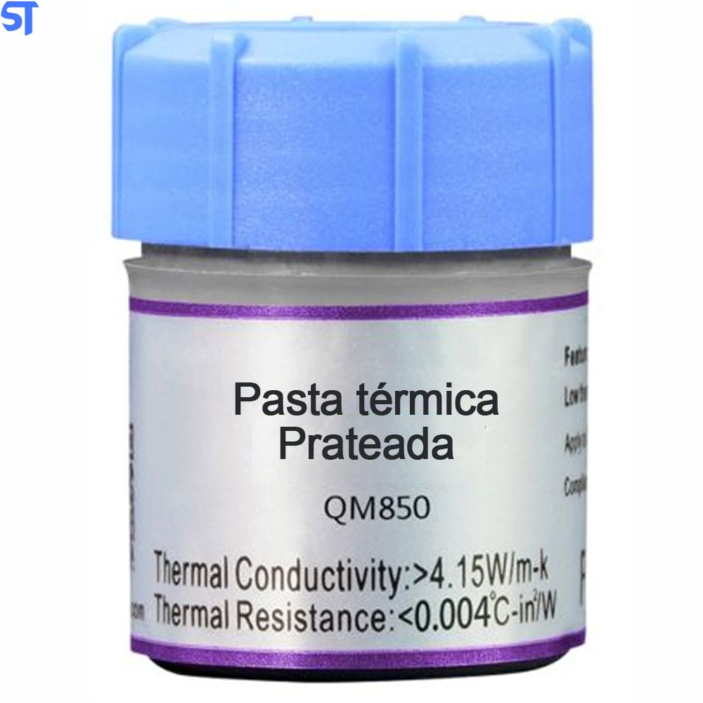 Pasta Térmica Thermal Conductivity 25 Gramas Cor Prata Raitron QNPLUM QM850