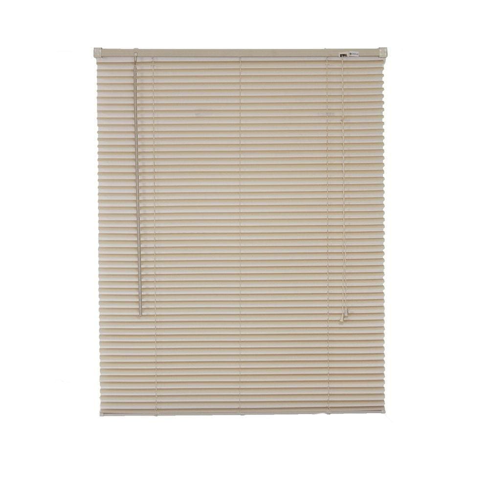 Persiana Horizontal PVC Bege 100 (L) x 220 (A) Cortina Completa C/ Kit de instalação 1,00 x 2,20